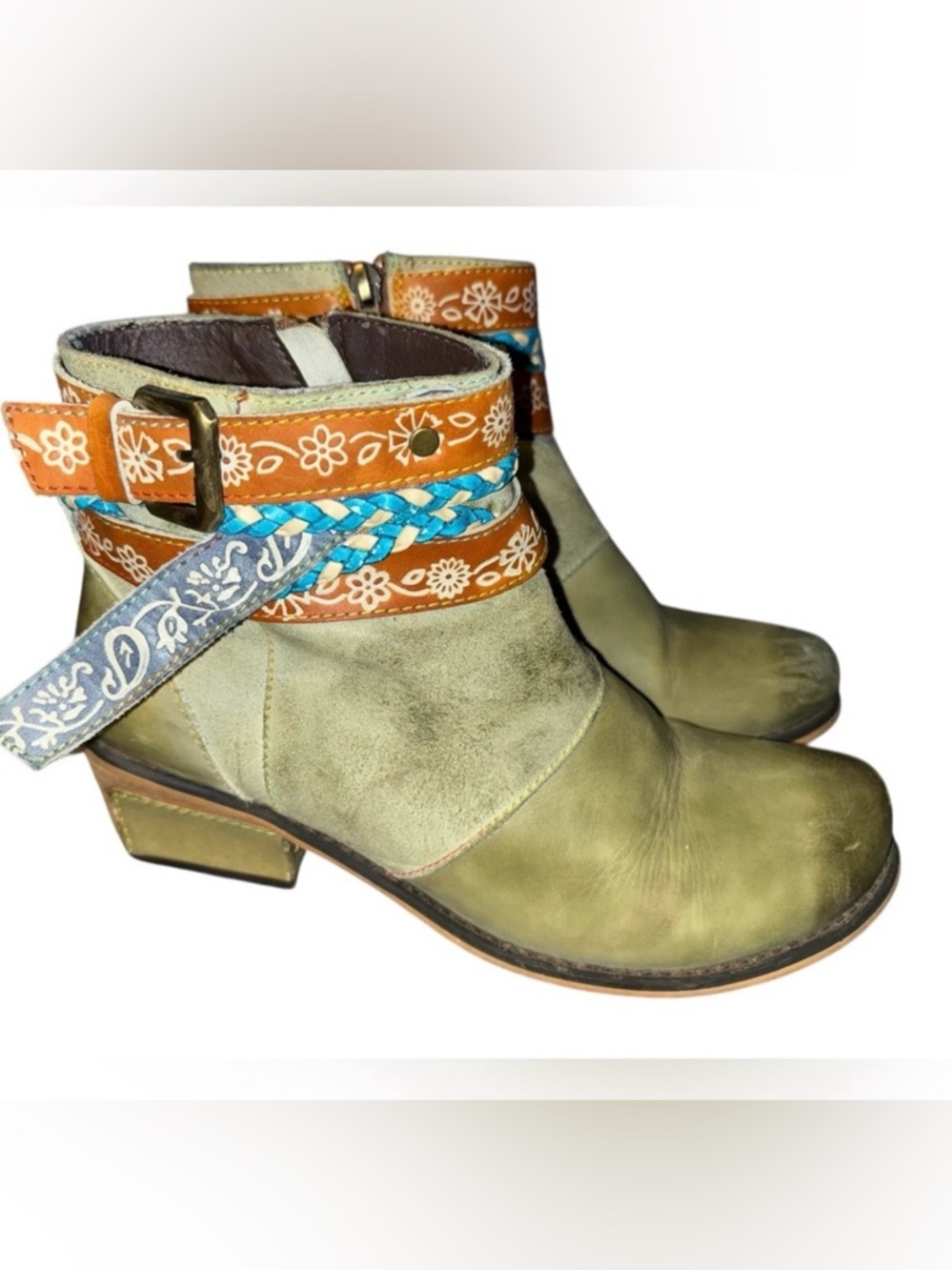 Socofy Boho ankle Boots 8/38 - Picture 3 of 9